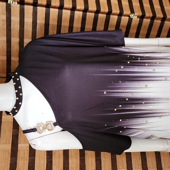 NWOT! Gold stud one shoulder choker top - Picture 1 of 9